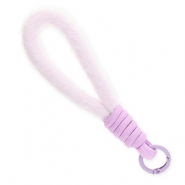 Cordon t&eacute;l&eacute;phonique tendance peluche Lilas pastel