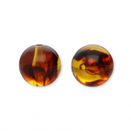 Perles acryliques 16 mm rond Orange marron