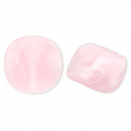 Perles acryliques organique Rose clair-blanc