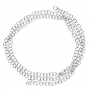 Appr&ecirc;ts en acier inox anneau bris&eacute; Argent&eacute;