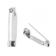 Appr&ecirc;ts en acier inox &eacute;pingle pour broche Argent&eacute;