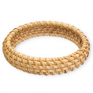 Bracelets jonc en rotin Beige natural
