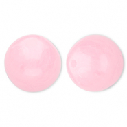 Perles acryliques 20 mm rond Rose-marbr&eacute;