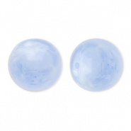 Perles acryliques 16 mm rond Bleu-marbr&eacute;