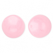 Perles acryliques 16 mm rond Rose-marbr&eacute;