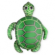 Porte monnaie en cuir tortue Vert-beige sable-noir-blanc