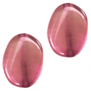 Pierres semi-pr&eacute;cieuses ovale rose magenta opal