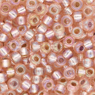 Perles de rocailles Miyuki 6/0 Silverlined Ab Light Blush Beige 6-1023