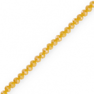Perles à facettes 4x3mm disque Heishi Jaune oriole-pearl shine coating