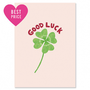 BY31&reg; Cartes &agrave; bijoux "Good luck" Rose clair-vert-rouge rouille
