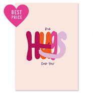 BY31&reg; Cartes &agrave; bijoux "Big hugs for you" Rose clair-rose magenta-orange-violet lilas