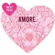Cartes &agrave; bijoux Coeur "amore" Rose