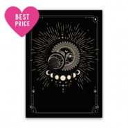 Cartes &agrave; bijoux soleil & lune Noir-jaune