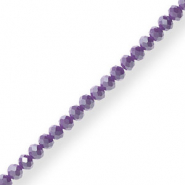 Perles à facettes 3x2mm disque Heishi Violet-pearl shine coating