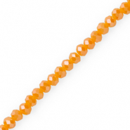 Perles à facettes 3x2mm disque Heishi Orange piquante-pearl shine coating