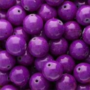 Perles en c&eacute;ramique 16&nbsp;mm Violet aubergine