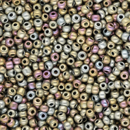 Perles de rocailles 8/0 (3 mm) Galaxie multicolore brillance métallique
