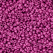 Perles de rocailles 8/0 (3 mm) Fuchsia rose brillance métallique
