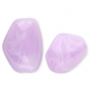 Perles acryliques rectangle Lilas-marbr&eacute;