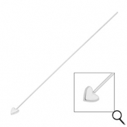 BY31® Apprêts en acier inox clous à tête coeur 70 mm Argenté