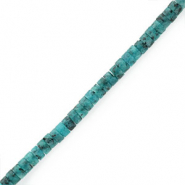 Pierres naturelles perles rondelles heishi 4mm Vert récif