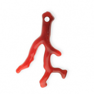 Pendentifs acryliques corail Rouge