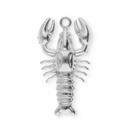 Breloques en acier Inox homard Argent&eacute;