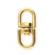 Appr&ecirc;ts en acier inox porte-cl&eacute;s ovale Dor&eacute;