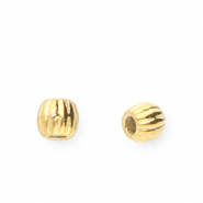 Perles en acier Inox 3 mm Dor&eacute;