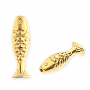 Perles en acier Inox poisson Dor&eacute;