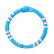 Appr&ecirc;ts color&eacute;s anneau porte-cl&eacute;s Bleu fonc&eacute;-rose clair