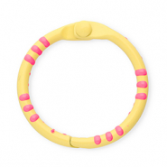 Appr&ecirc;ts color&eacute;s anneau porte-cl&eacute;s Jaune-rose fonc&eacute;