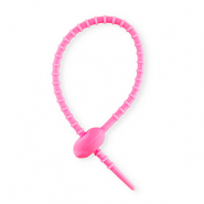 Appr&ecirc;ts color&eacute;s colliers de serrage en silicone Rose n&eacute;on