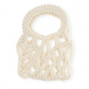 Sacs crochet&eacute;s &agrave; la main Blanc cass&eacute;
