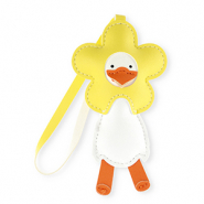 Pendentifs accroche-regard oie avec fleur Jaune-blanc-orange