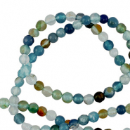 Pierres naturelles 3mm facettées Bleu multicolore
