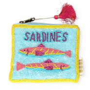 Trousse "Sardines" Jaune-bleu clair-rose