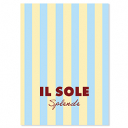 BY31&reg; Cartes &agrave; bijoux "Il sole splende" Jaune-bleu clair-rouge acajou