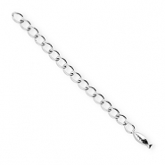 BY31&reg; Appr&ecirc;ts en acier inox cha&icirc;nette d'extension m&eacute;daillon poisson Argent&eacute;