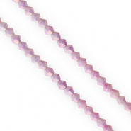 Perles à facettes bicone 4 mm Lilas-AB coating