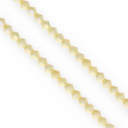 Perles à facettes bicone 4 mm Jaune clair-AB coating