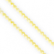 Perles à facettes rondes 4 mm Jaune-AB coating
