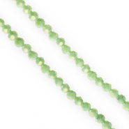 Perles à facettes rondes 4 mm Vert clair-AB coating