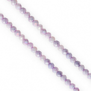 Perles à facettes 4x3 mm disque Violet-AB coating