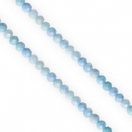 Perles à facettes 4x3 mm disque Bleu-AB coating