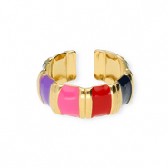 Bagues en acier Inox Doré-multicolore