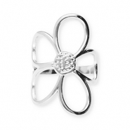 Bagues en acier Inox fleur Argenté