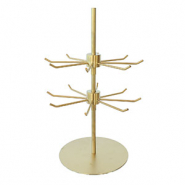 Pr&eacute;sentoir bijoux inox 2 lignes Dor&eacute;