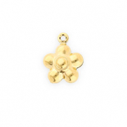 Breloques en acier Inox fleur Doré