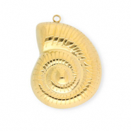 Breloques en acier Inox coquille Dor&eacute;
